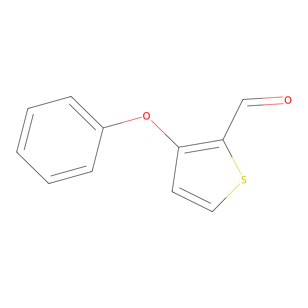 3-Phenoxythiophene-2-carbaldehyde molecular structure, CAS 132706-25-3