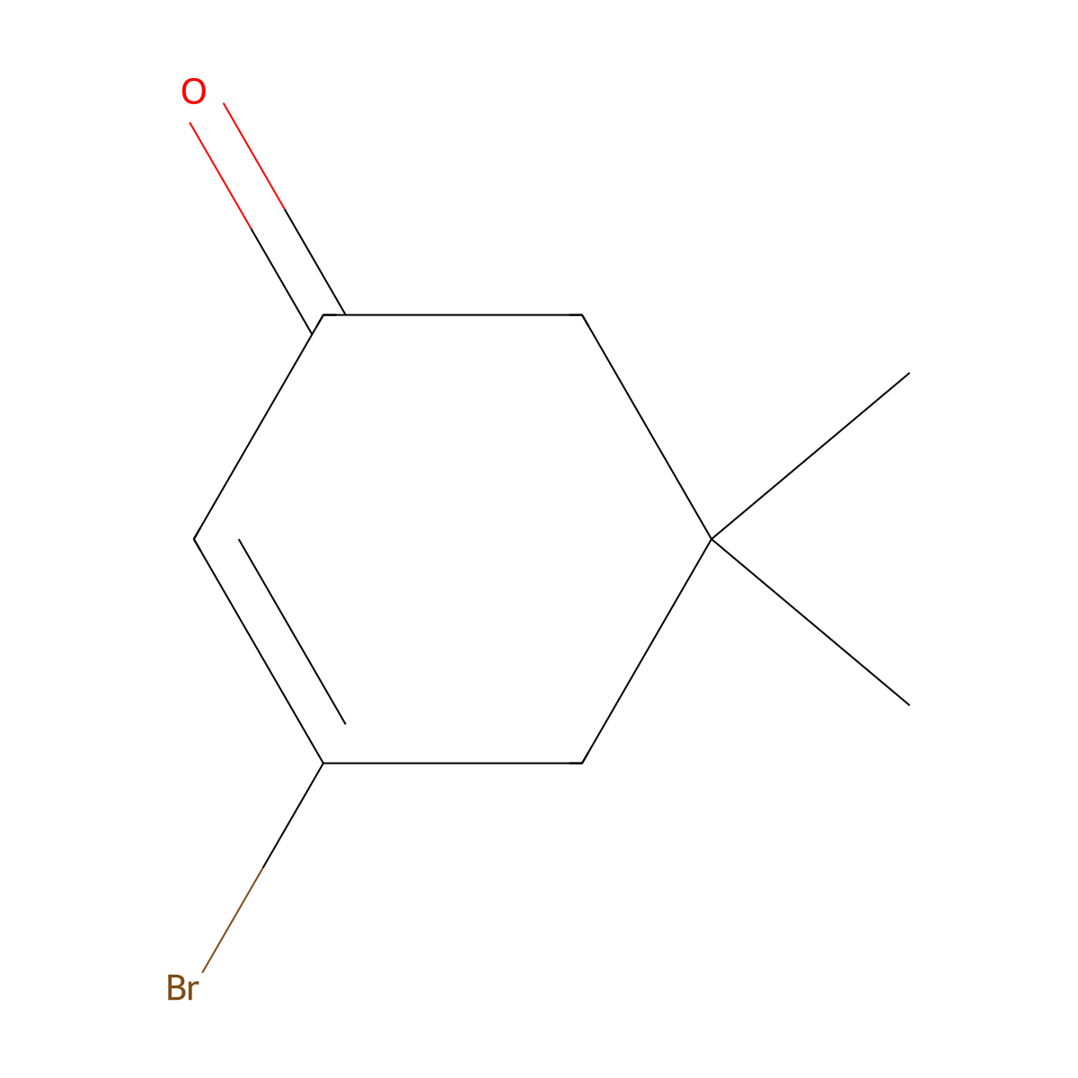 3-Bromo-5,5-dimethyl-2-cyclohexen-1-one molecular structure, CAS 13271-49-3