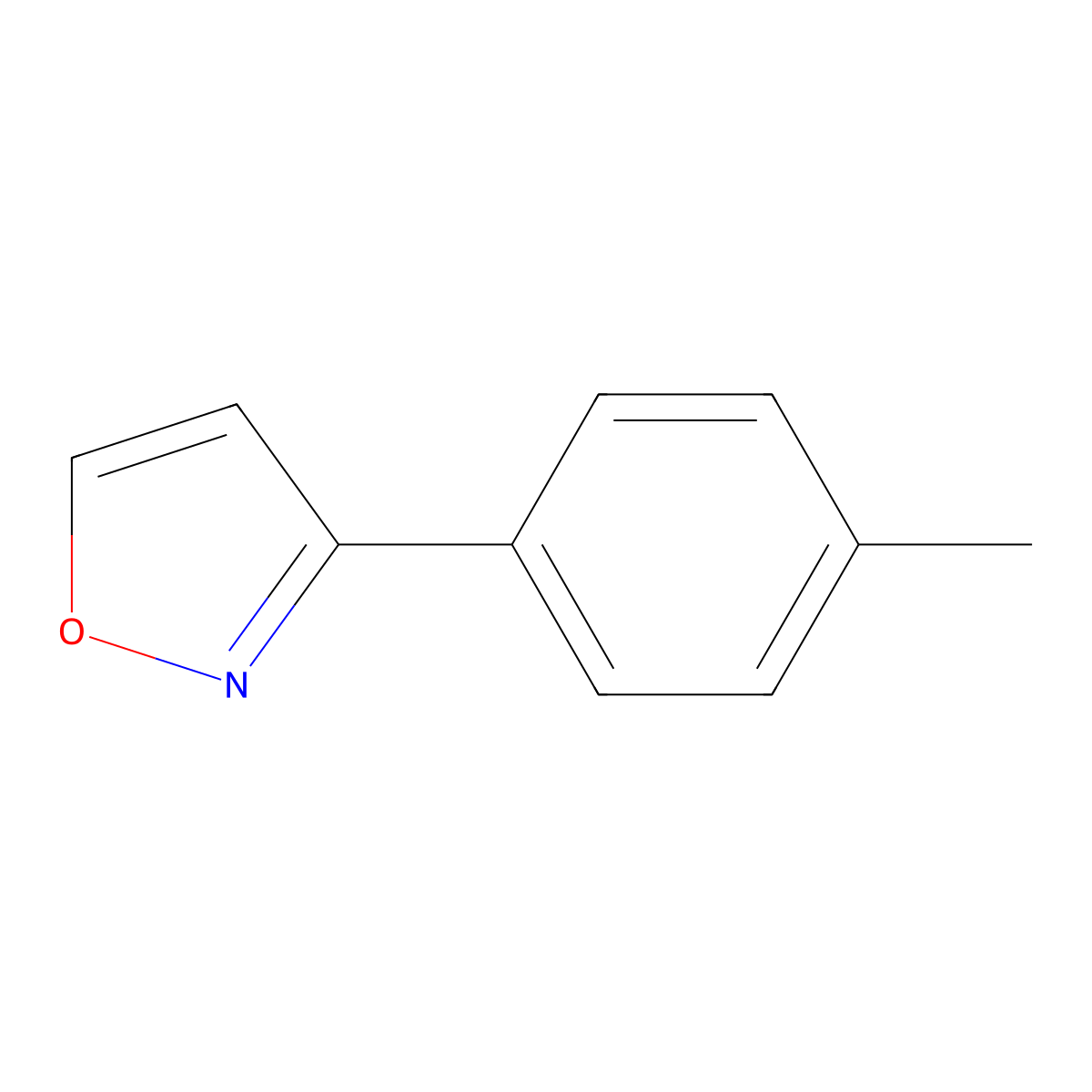 3-p-Tolylisoxazole molecular structure, CAS 13271-86-8