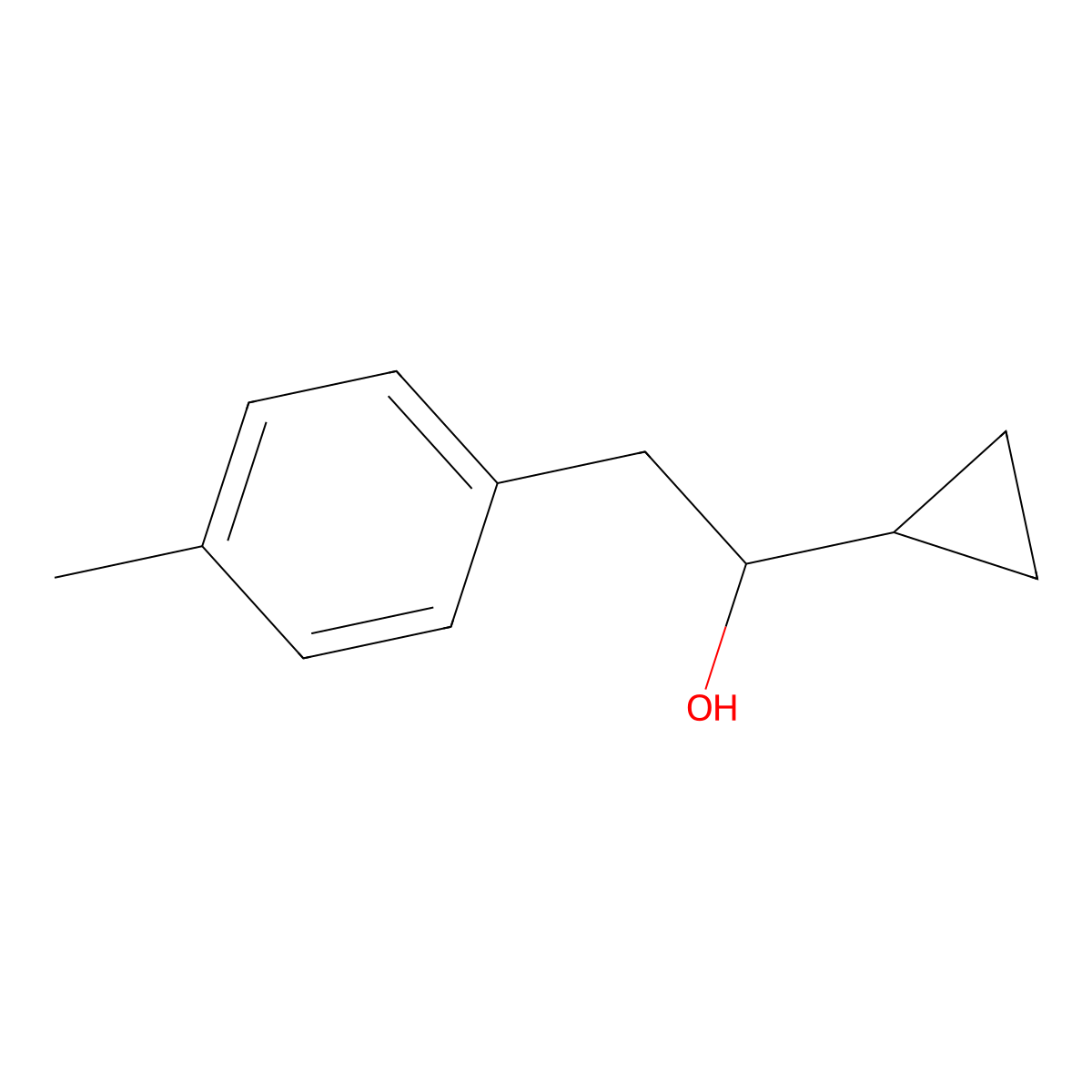 1-Cyclopropyl-2-(4-methylphenyl)ethan-1-ol molecular structure, CAS 132713-78-1