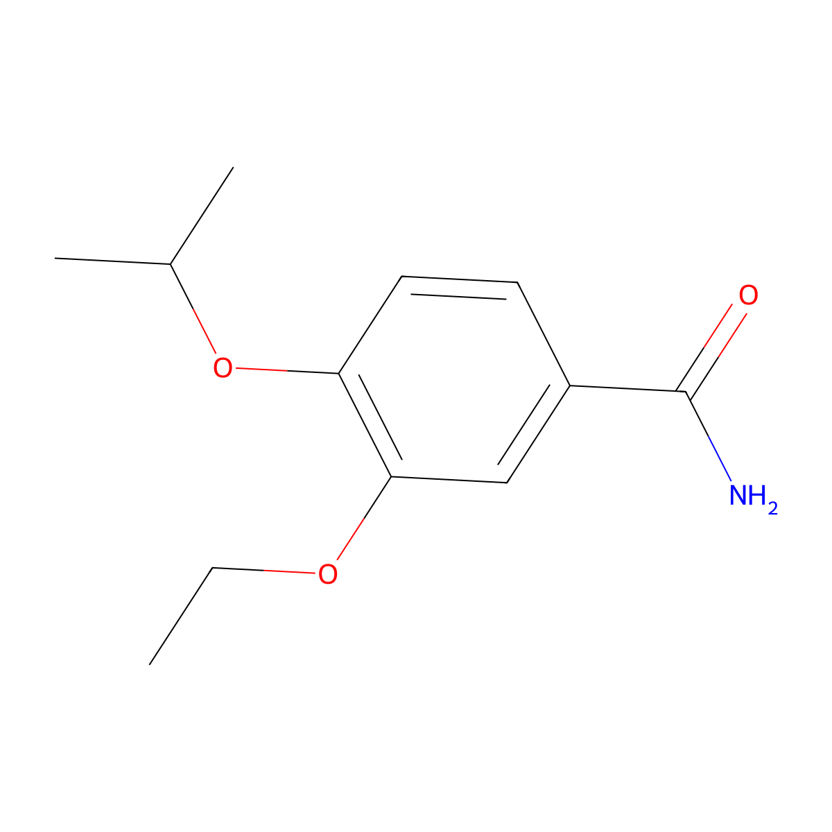 3-Ethoxy-4-isopropoxybenzamide molecular structure, CAS 1327144-23-9