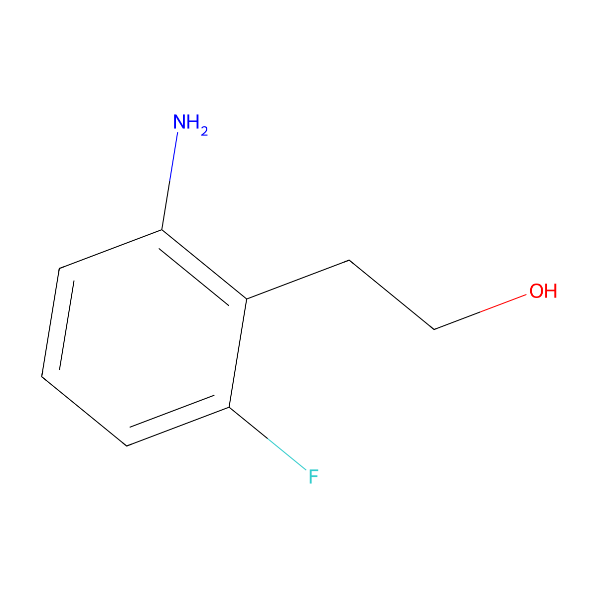 2-(2-Amino-6-fluorophenyl)ethanol molecular structure, CAS 132715-66-3