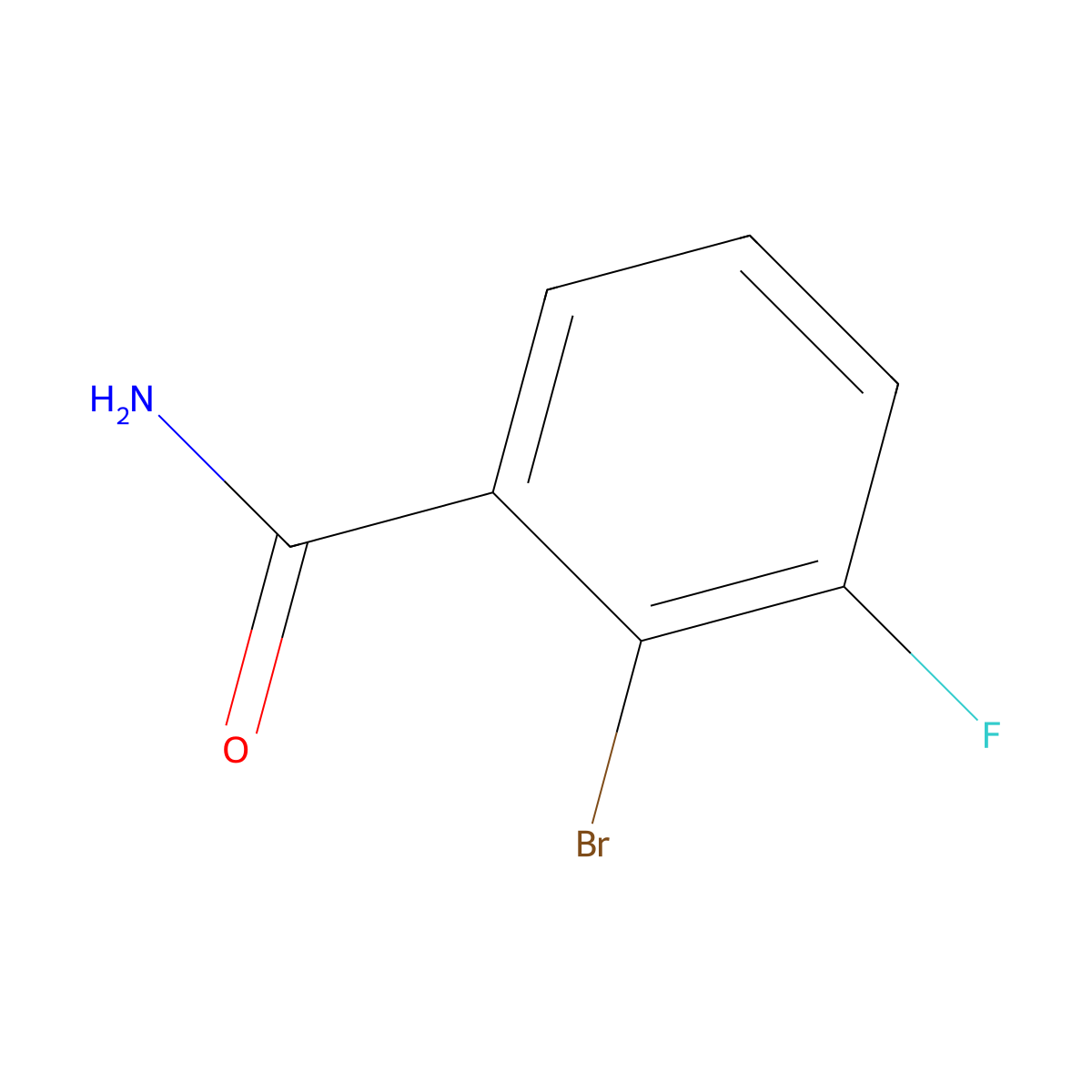 2-Bromo-3-fluorobenzamide molecular structure, CAS 132715-70-9