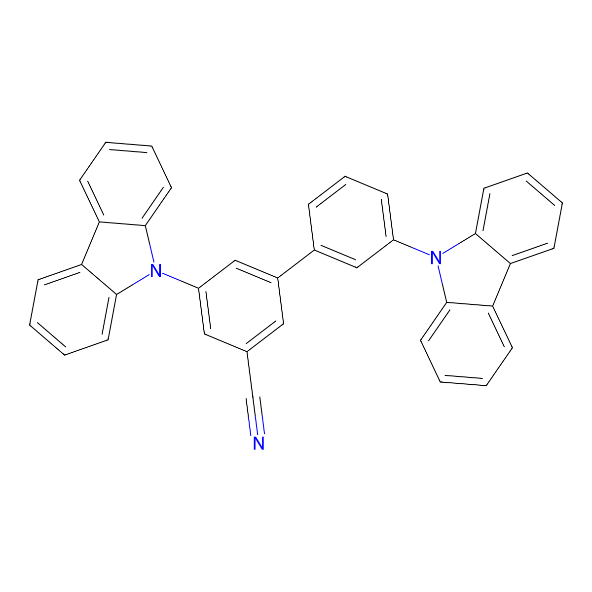mCBP-CN molecular structure, CAS 1327163-09-6