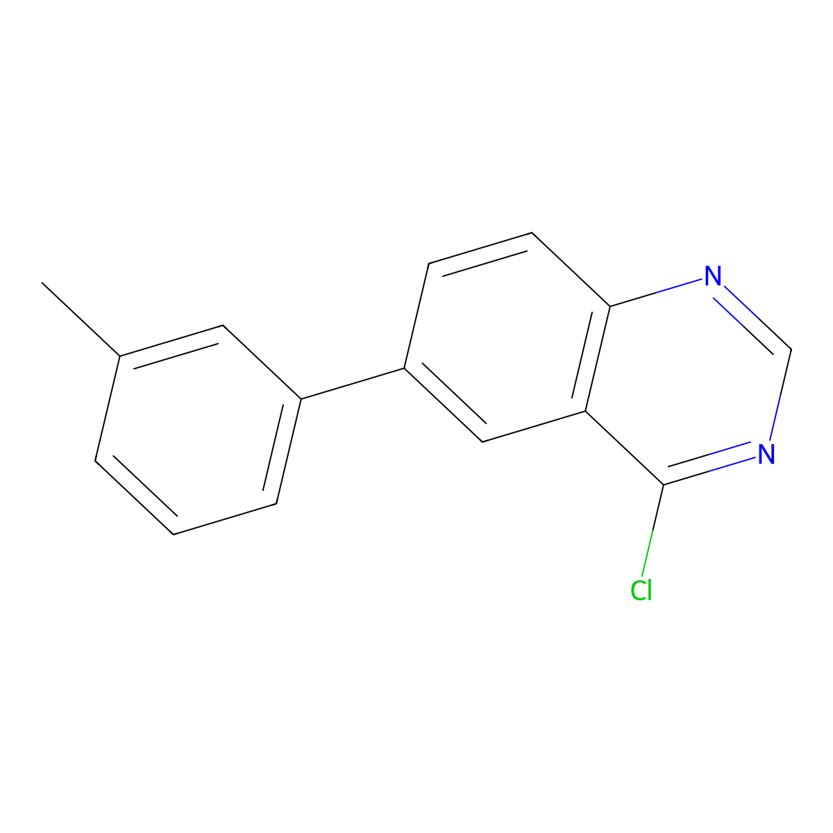 4-Chloro-6-(m-tolyl)quinazoline molecular structure, CAS 1327166-22-2