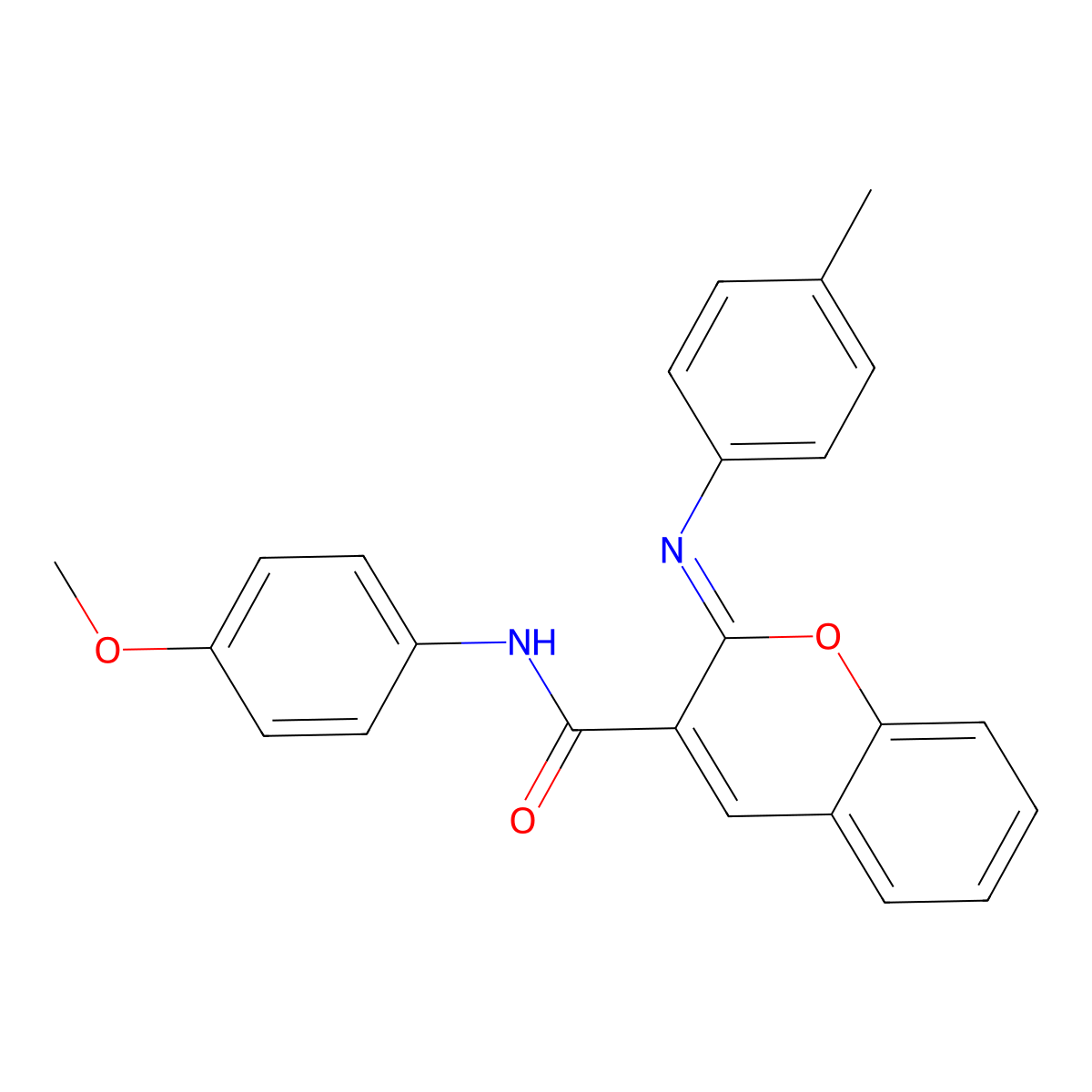 (2Z)-N-(4-methoxyphenyl)-2-[(4-methylphenyl)imino]-2H-chromene-3-carboxamide molecular structure, CAS 1327172-51-9