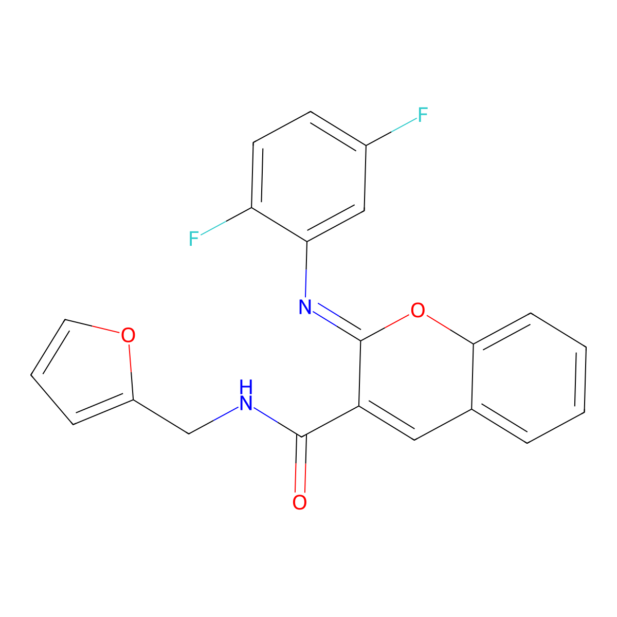 (2Z)-2-[(2,5-difluorophenyl)imino]-N-(furan-2-ylmethyl)-2H-chromene-3-carboxamide molecular structure, CAS 1327180-58-4