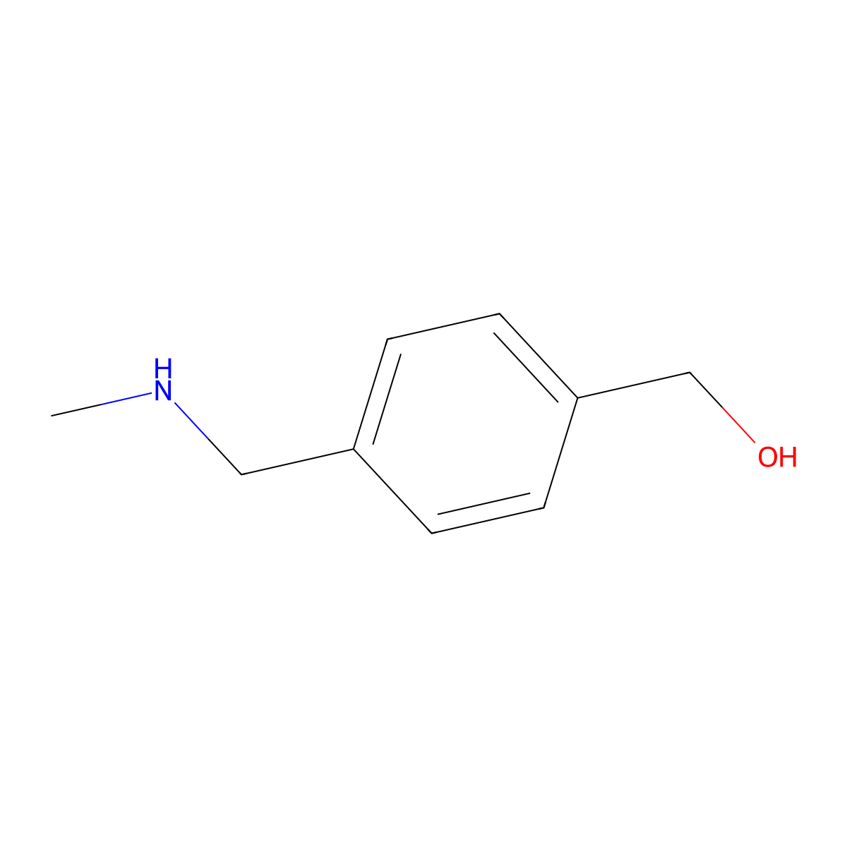 {4-[(Methylamino)methyl]phenyl}methanol molecular structure, CAS 132719-04-1