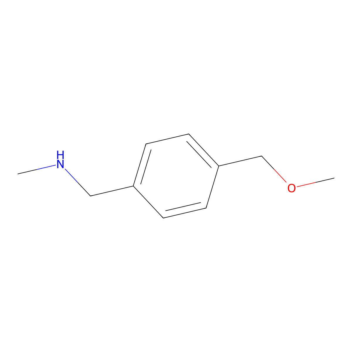{[4-(Methoxymethyl)phenyl]methyl}(methyl)amine molecular structure, CAS 132719-06-3