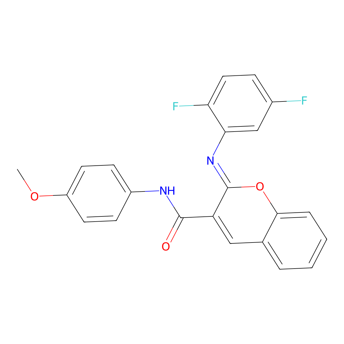 (2Z)-2-[(2,5-difluorophenyl)imino]-N-(4-methoxyphenyl)-2H-chromene-3-carboxamide molecular structure, CAS 1327193-91-8