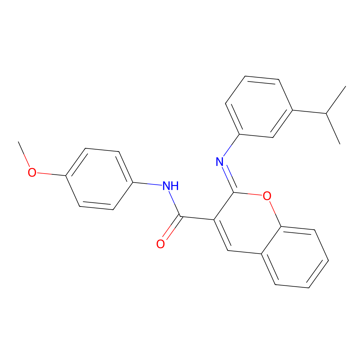 (2Z)-N-(4-methoxyphenyl)-2-{[3-(propan-2-yl)phenyl]imino}-2H-chromene-3-carboxamide molecular structure, CAS 1327194-11-5