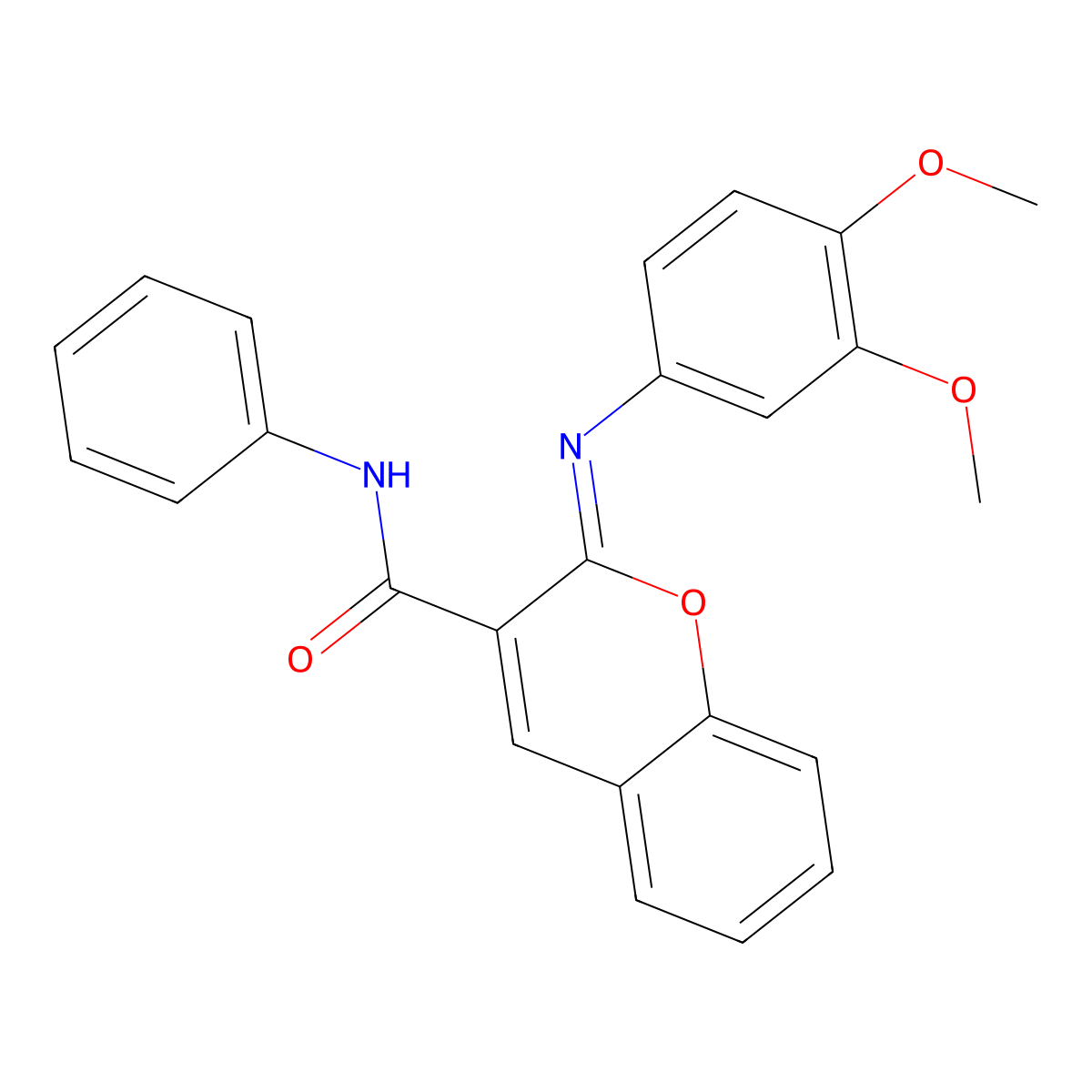 (2Z)-2-[(3,4-dimethoxyphenyl)imino]-N-phenyl-2H-chromene-3-carboxamide molecular structure, CAS 1327194-68-2