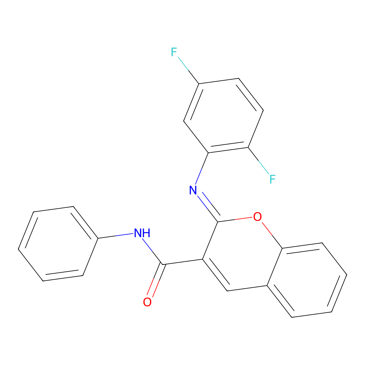 (2Z)-2-[(2,5-difluorophenyl)imino]-N-phenyl-2H-chromene-3-carboxamide molecular structure, CAS 1327194-73-9