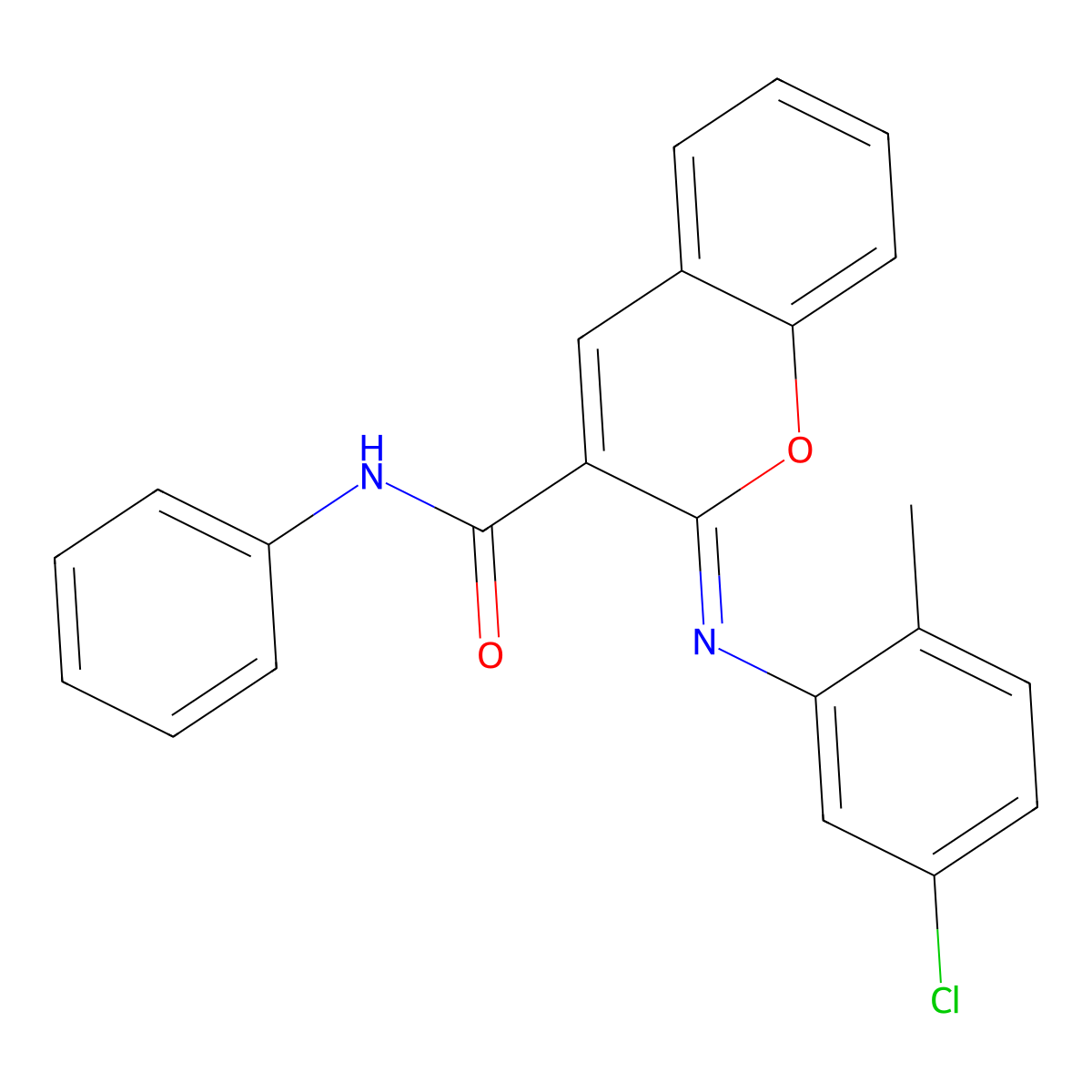 (2Z)-2-[(5-chloro-2-methylphenyl)imino]-N-phenyl-2H-chromene-3-carboxamide molecular structure, CAS 1327194-76-2