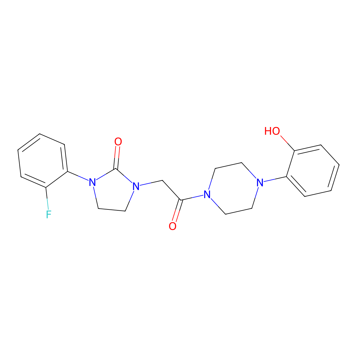 1-(2-Fluorophenyl)-3-{2-[4-(2-hydroxyphenyl)piperazin-1-yl]-2-oxoethyl}imidazolidin-2-one molecular structure, CAS 1327240-12-9