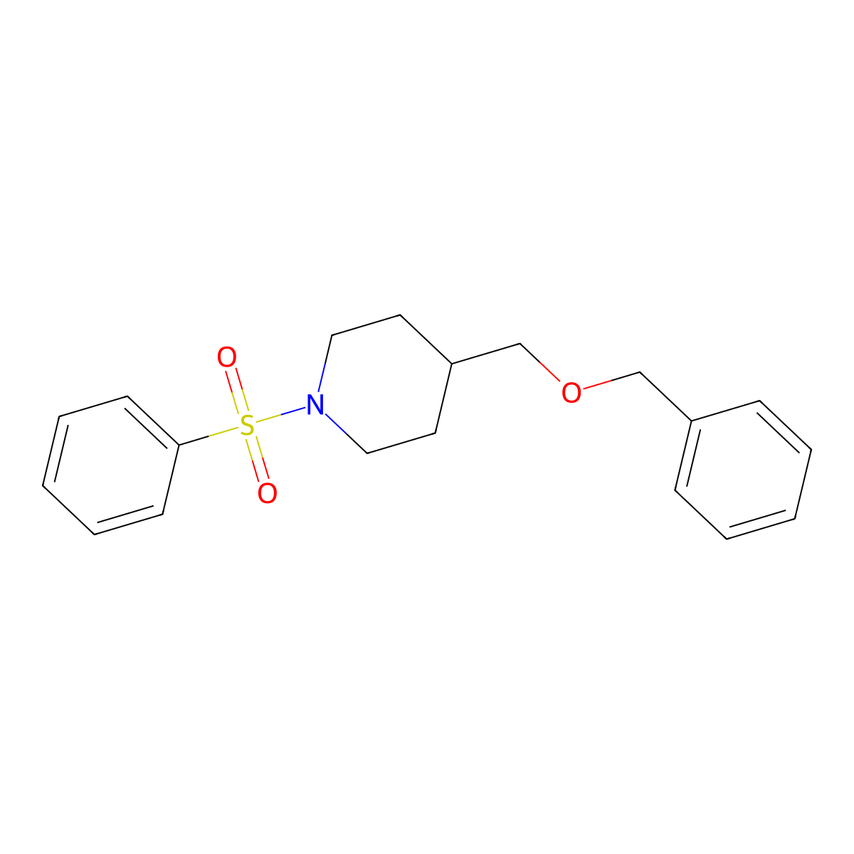 1-(Benzenesulfonyl)-4-[(benzyloxy)methyl]piperidine molecular structure, CAS 1327240-70-9