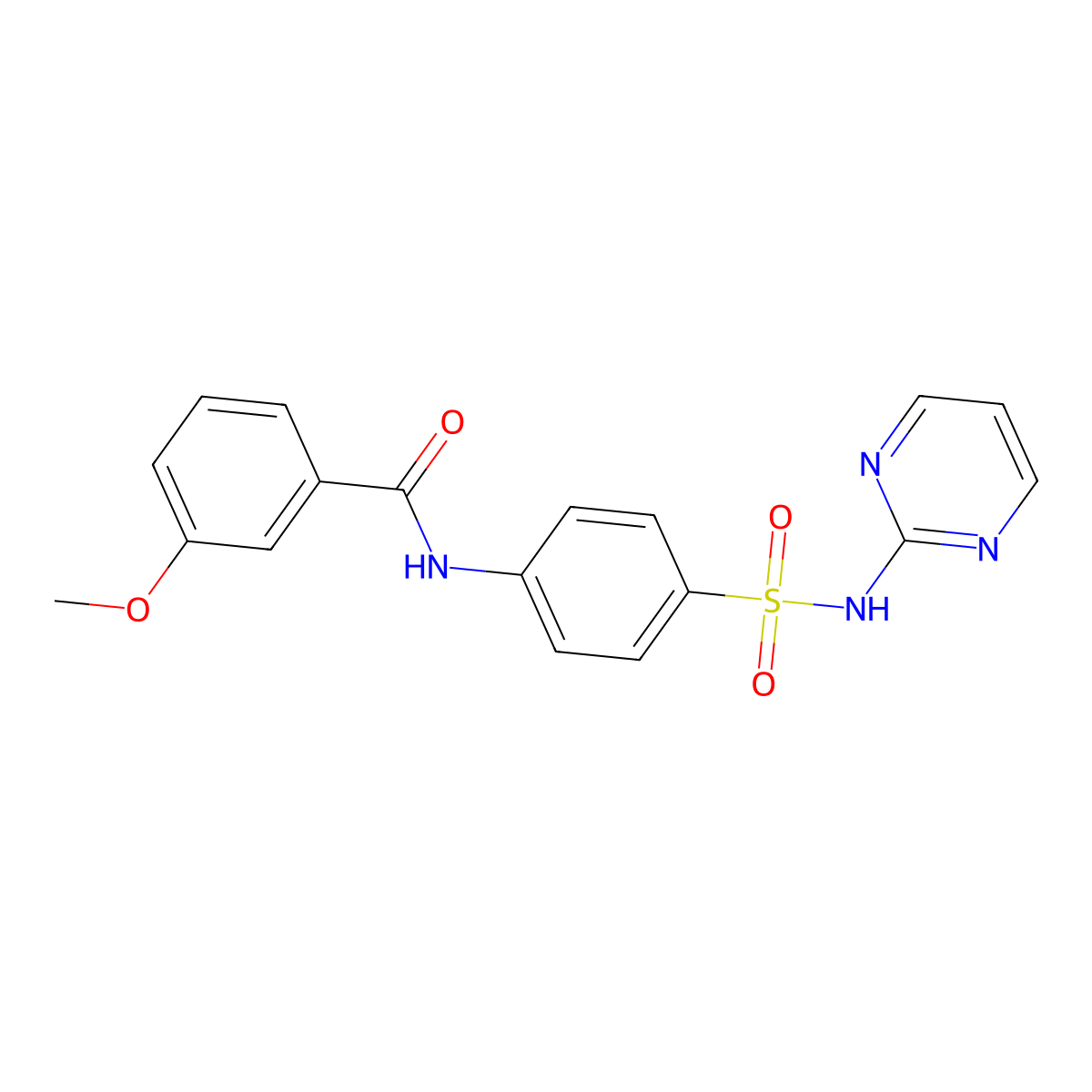 3-Methoxy-N-[4-(pyrimidin-2-ylsulfamoyl)-phenyl]-benzamide molecular structure, CAS 132727-23-2