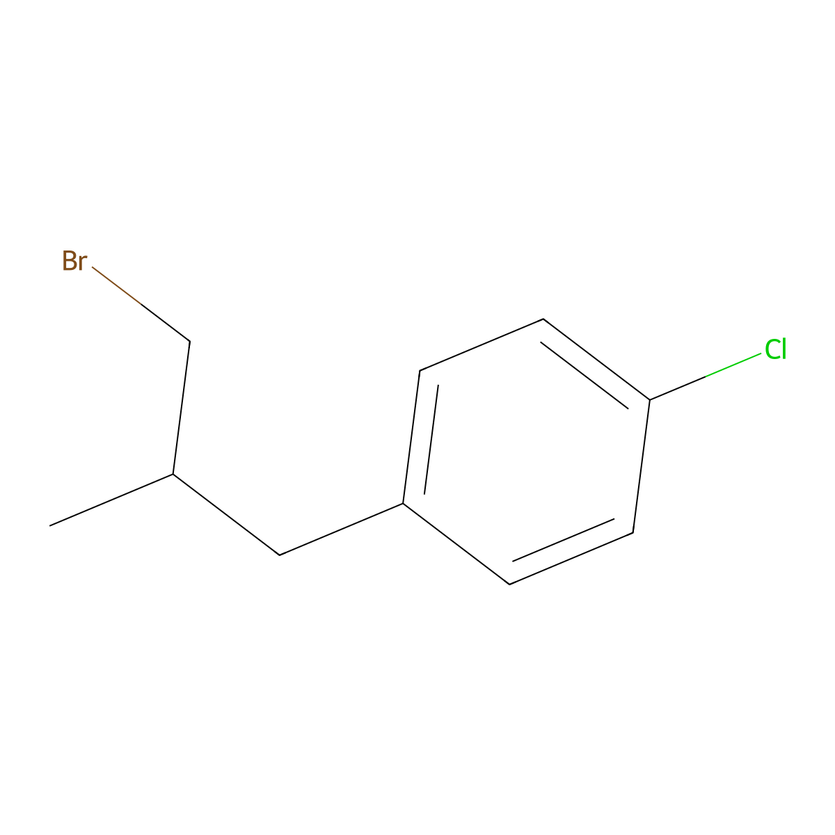 1-(3-Bromo-2-methylpropyl)-4-chlorobenzene molecular structure, CAS 1327281-47-9