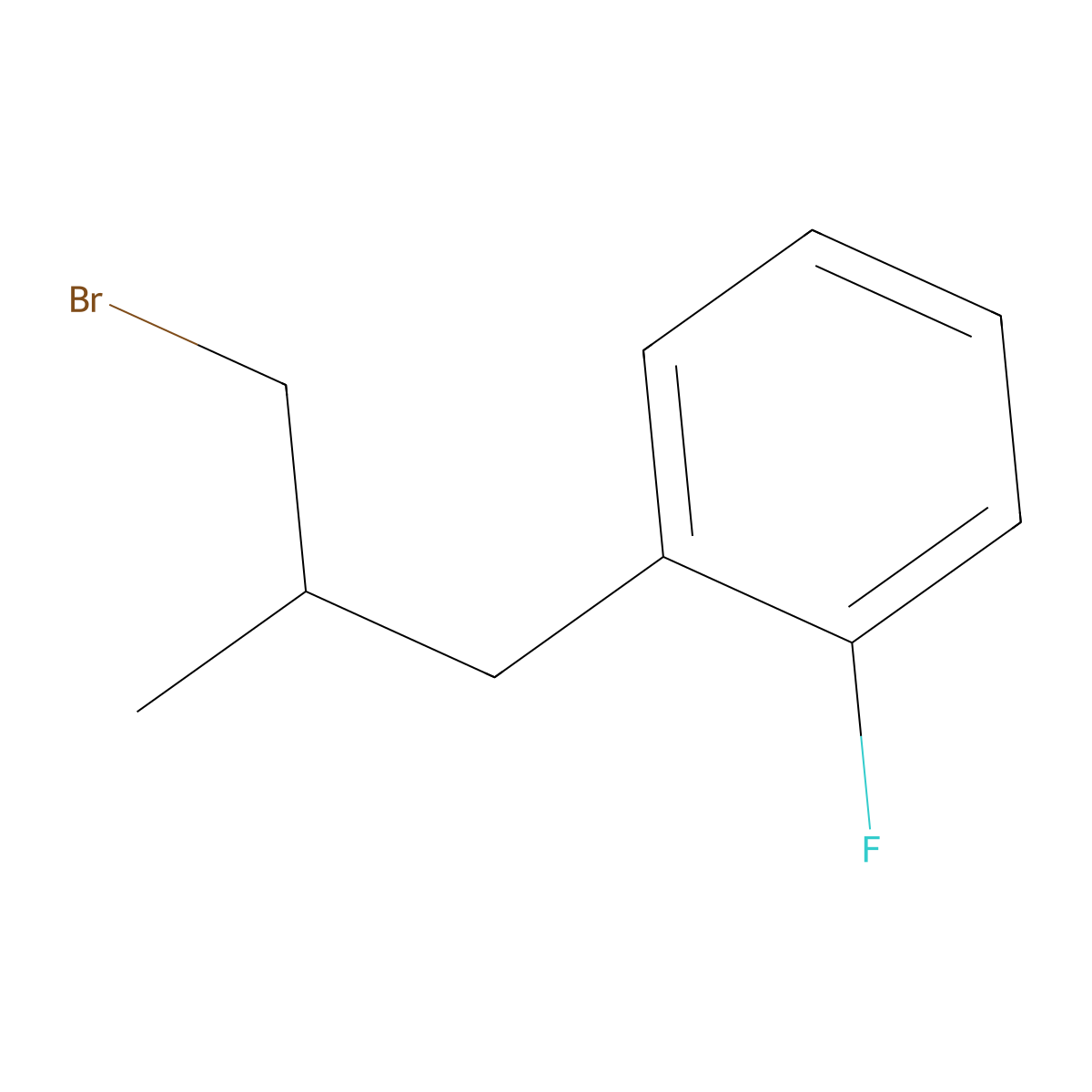 1-(3-Bromo-2-methylpropyl)-2-fluorobenzene molecular structure, CAS 1327281-50-4