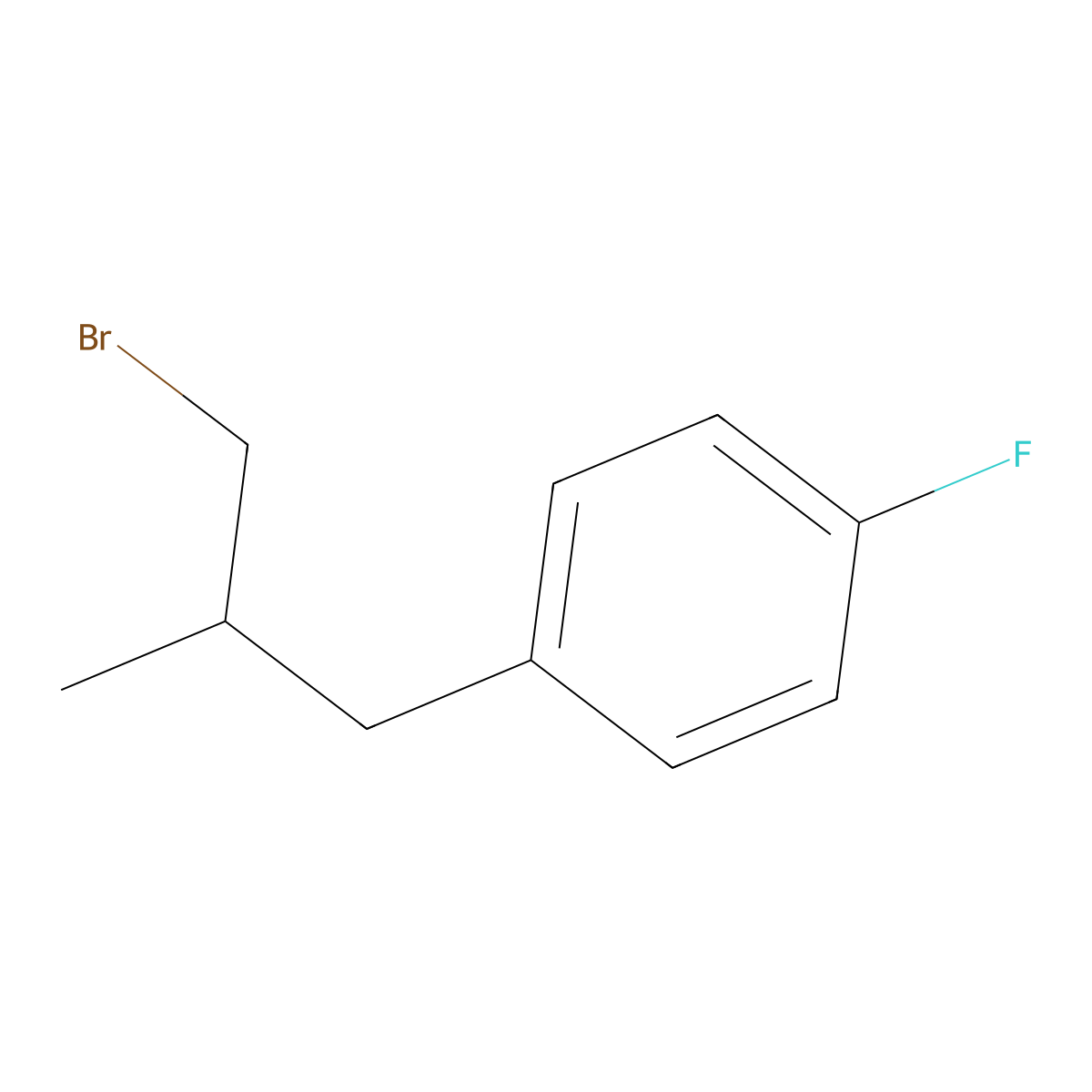 1-(3-Bromo-2-methylpropyl)-4-fluorobenzene molecular structure, CAS 1327281-52-6