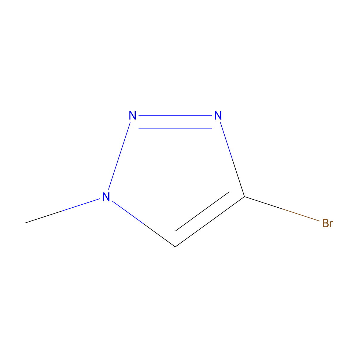 4-Bromo-1-methyl-1H-1,2,3-triazole molecular structure, CAS 13273-53-5
