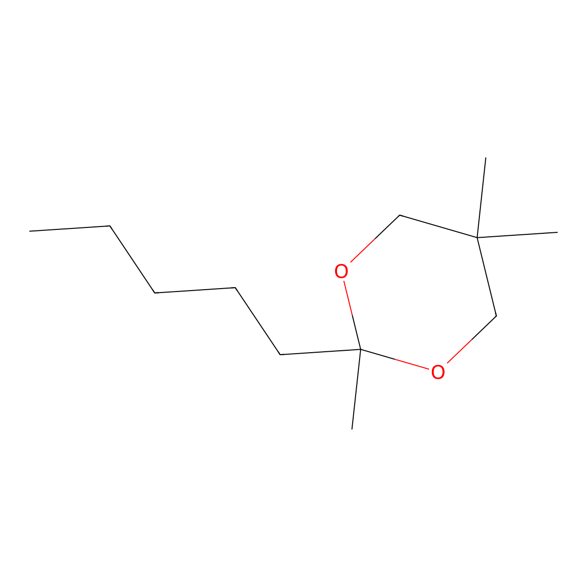 2,5,5-Trimethyl-2-pentyl-1,3-dioxane molecular structure, CAS 13273-84-2
