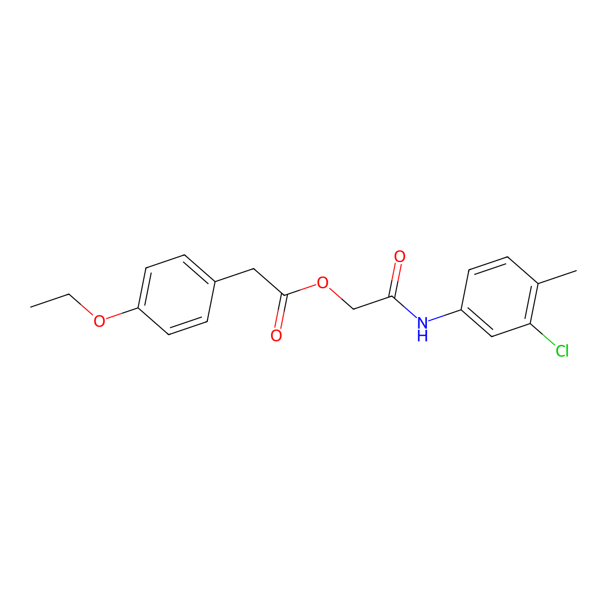 [(3-Chloro-4-methylphenyl)carbamoyl]methyl 2-(4-ethoxyphenyl)acetate molecular structure, CAS 1327334-39-3