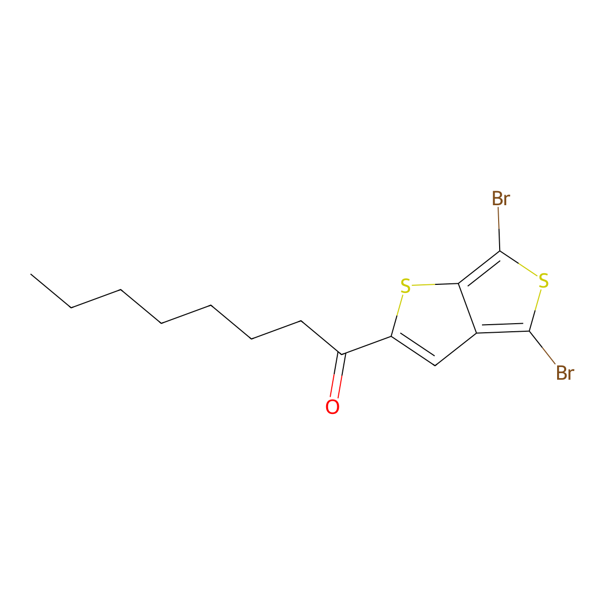 1-(4,6-Dibromothieno[3,4-b]thiophen-2-yl)octan-1-one molecular structure, CAS 1327334-59-7