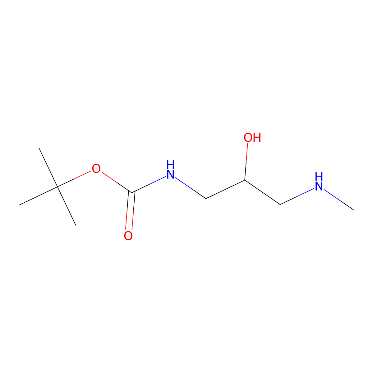 tert-butyl N-(2-hydroxy-3-(methylamino)propyl)carbamate molecular structure, CAS 1327336-47-9