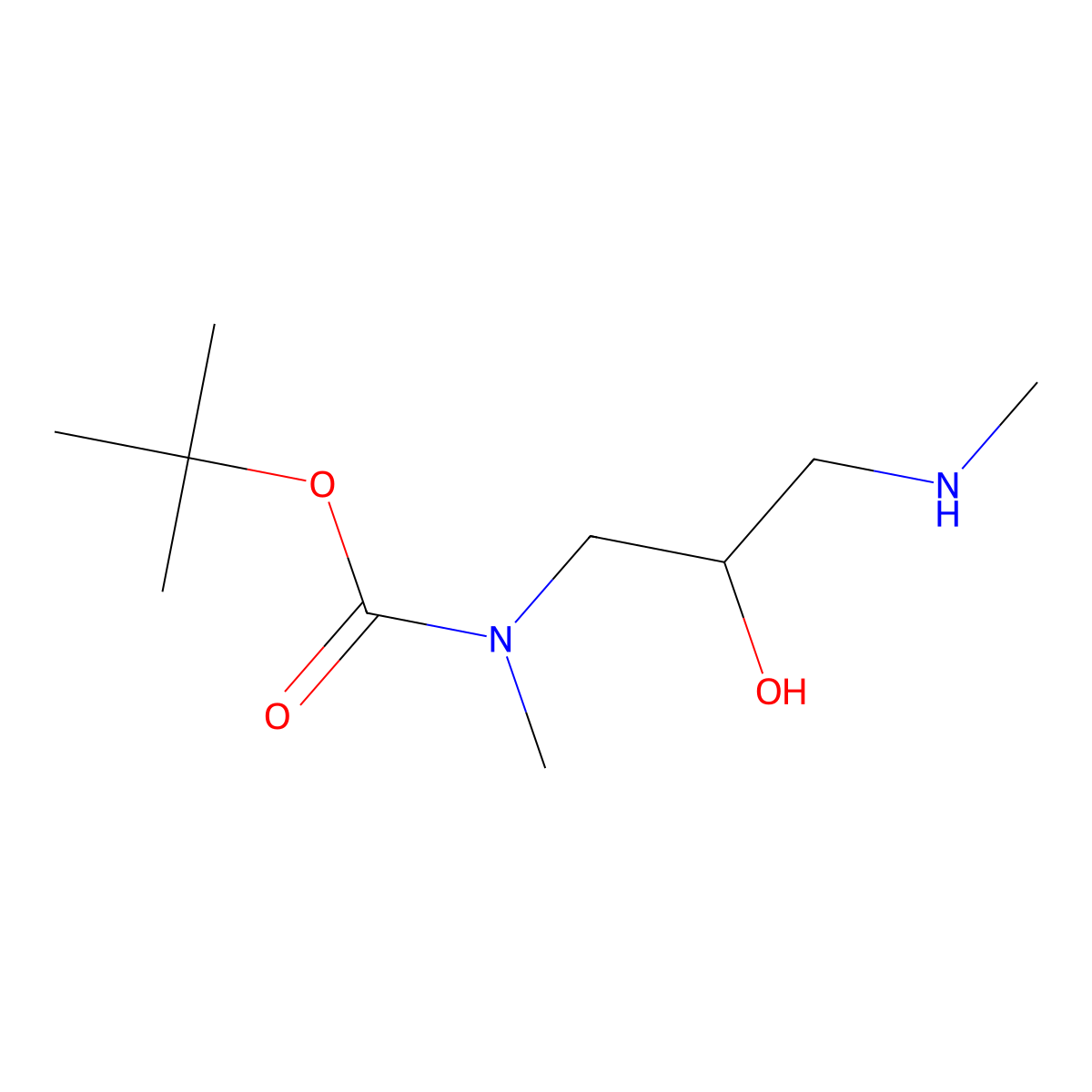 tert-butyl N-[2-hydroxy-3-(methylamino)propyl]-N-methylcarbamate molecular structure, CAS 1327336-50-4