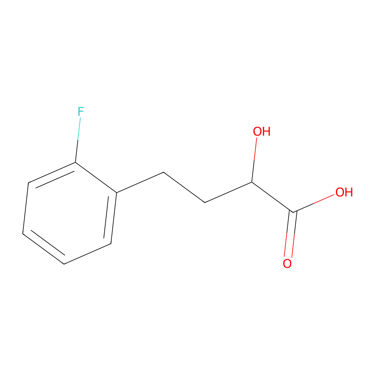 (2S)-4-(2-Fluorophenyl)-2-hydroxy-butanoic Acid molecular structure, CAS 1327337-53-0