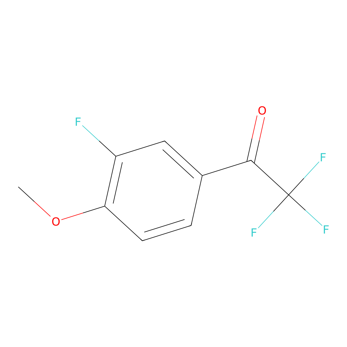 2,2,2-Trifluoro-1-(3-fluoro-4-methoxyphenyl)ethanone molecular structure, CAS 132734-54-4