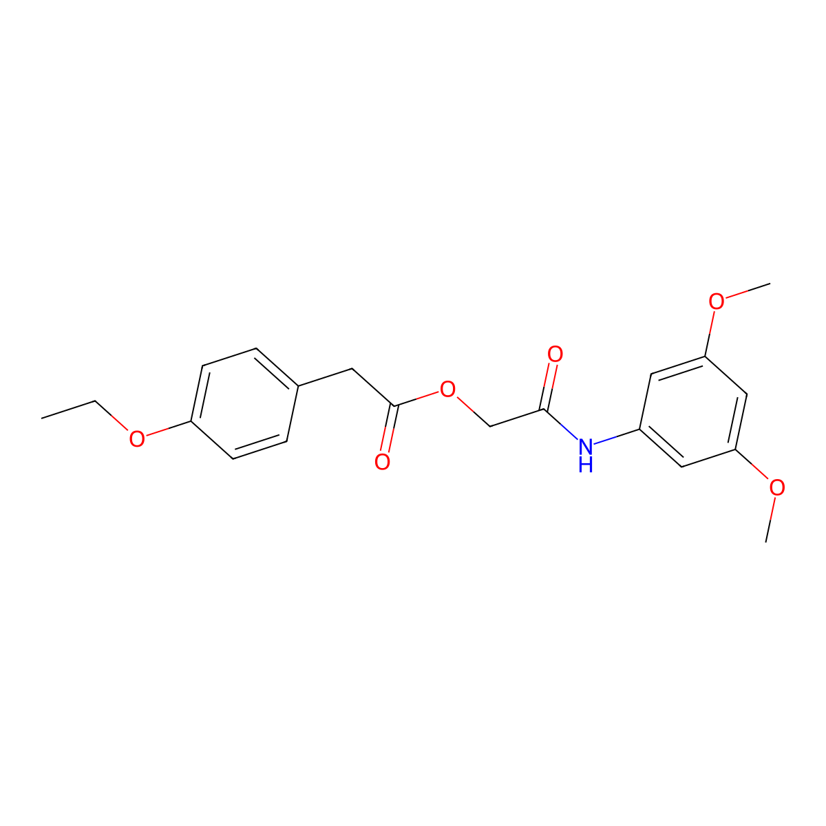 [(3,5-Dimethoxyphenyl)carbamoyl]methyl 2-(4-ethoxyphenyl)acetate molecular structure, CAS 1327383-19-6