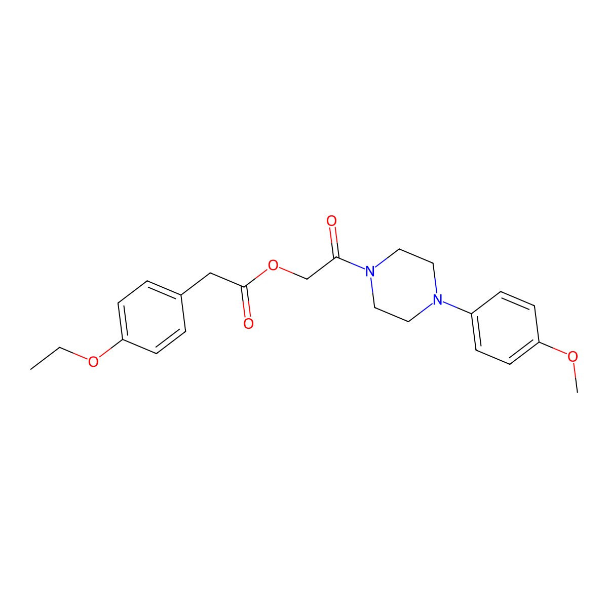 2-[4-(4-Methoxyphenyl)piperazin-1-yl]-2-oxoethyl (4-ethoxyphenyl)acetate molecular structure, CAS 1327385-32-9