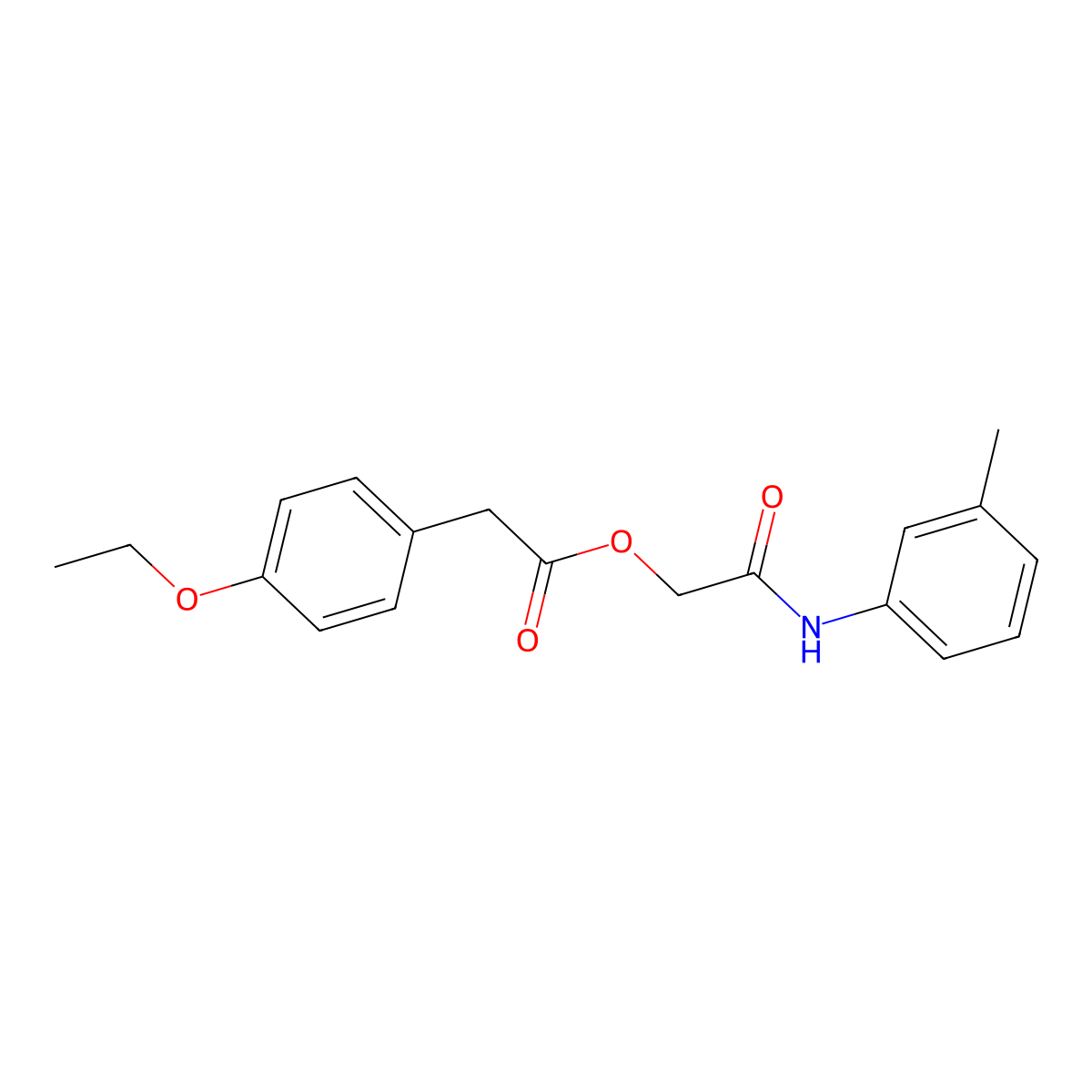 2-Oxo-2-(m-tolylamino)ethyl 2-(4-ethoxyphenyl)acetate molecular structure, CAS 1327385-34-1