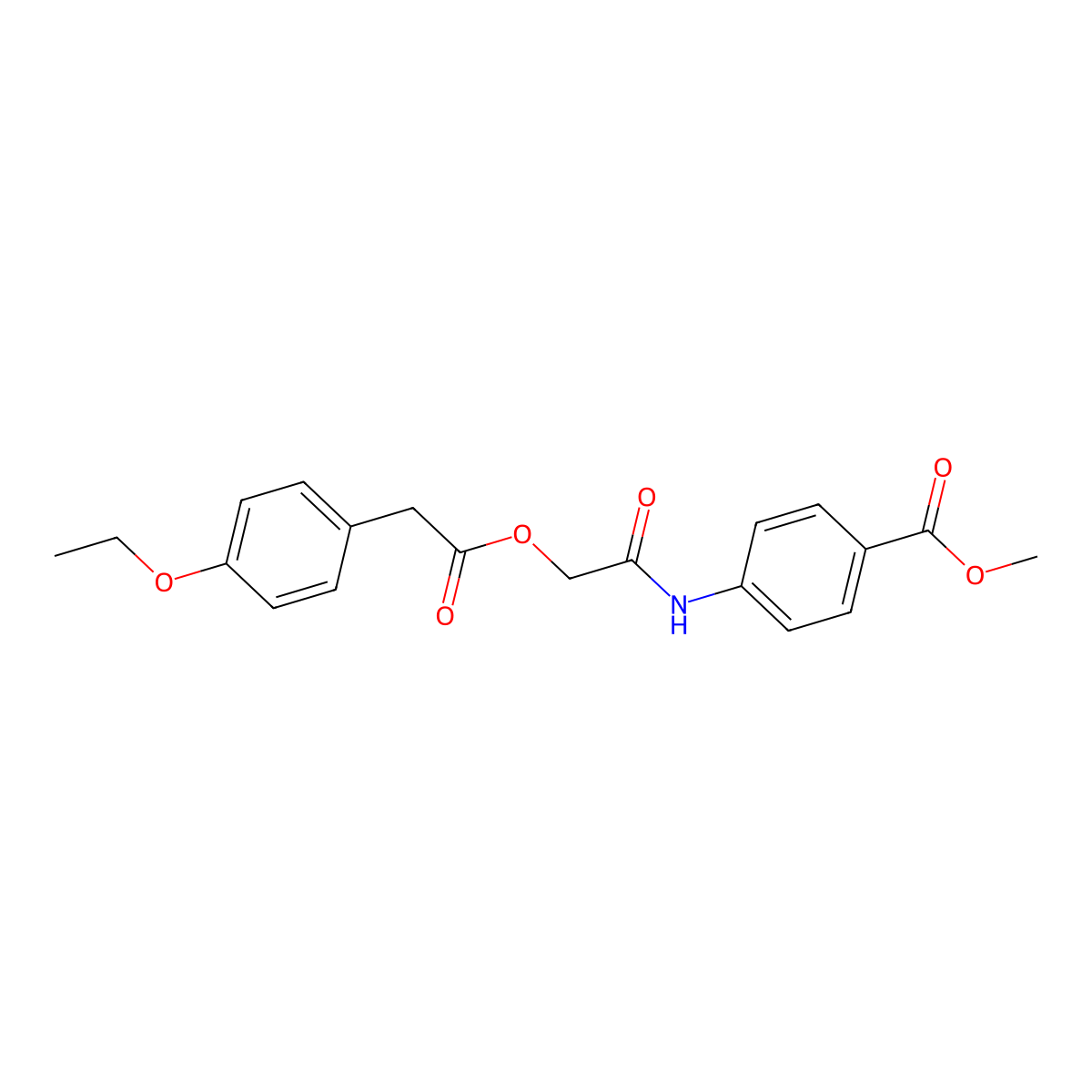 Methyl 4-[({[(4-ethoxyphenyl)acetyl]oxy}acetyl)amino]benzoate molecular structure, CAS 1327385-45-4