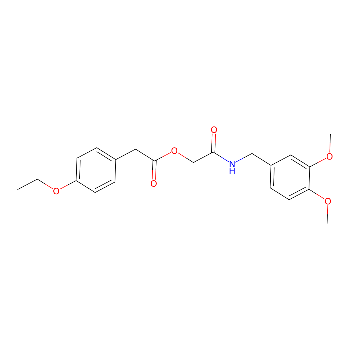 {[(3,4-Dimethoxyphenyl)methyl]carbamoyl}methyl 2-(4-ethoxyphenyl)acetate molecular structure, CAS 1327386-10-6