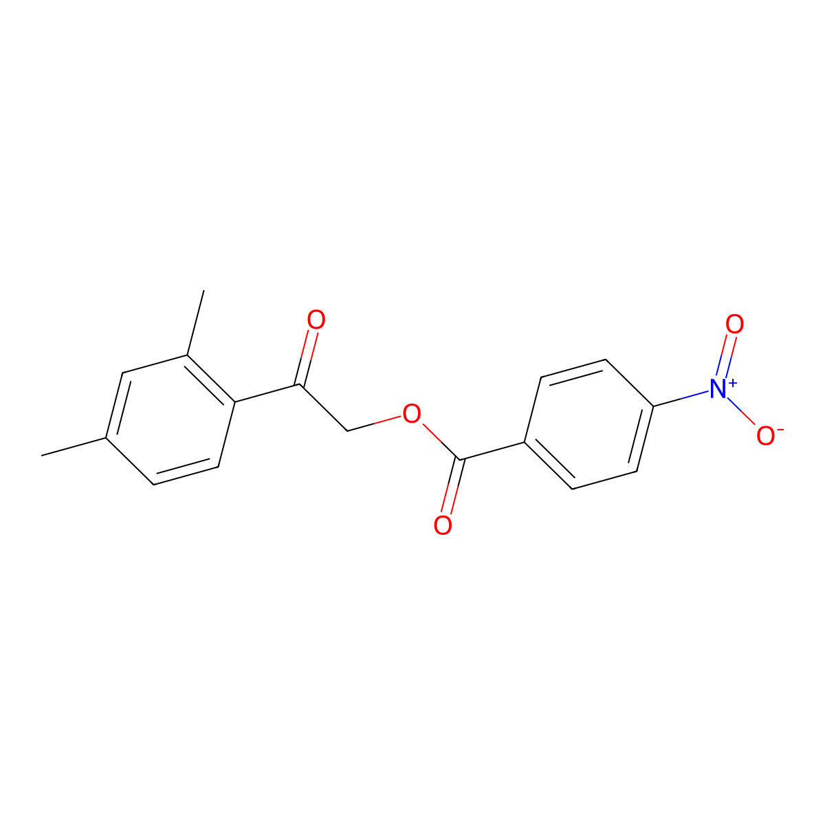 2-(2,4-Dimethylphenyl)-2-oxoethyl 4-nitrobenzoate molecular structure, CAS 1327395-79-8