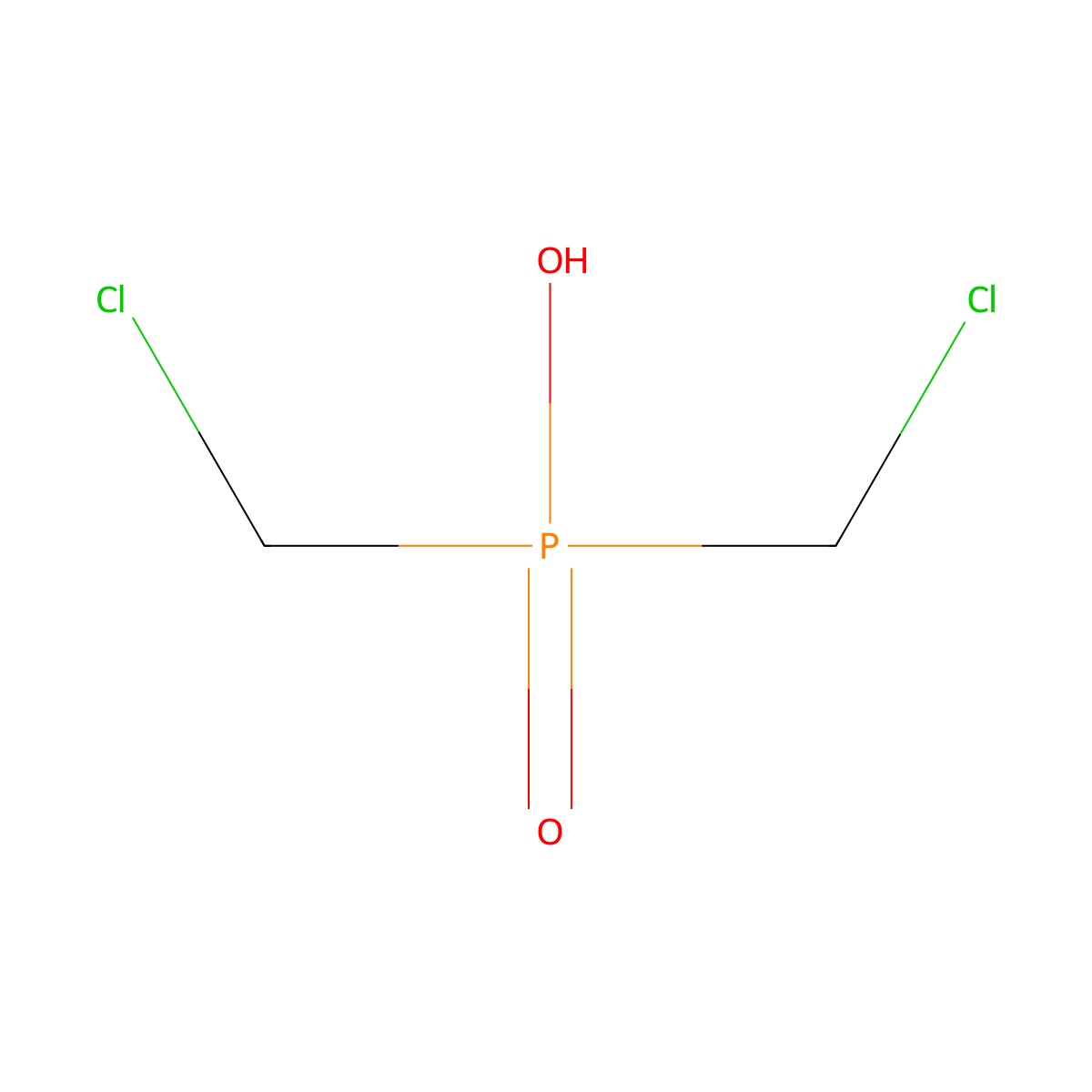 Bis(chloromethyl)phosphinic acid molecular structure, CAS 13274-83-4