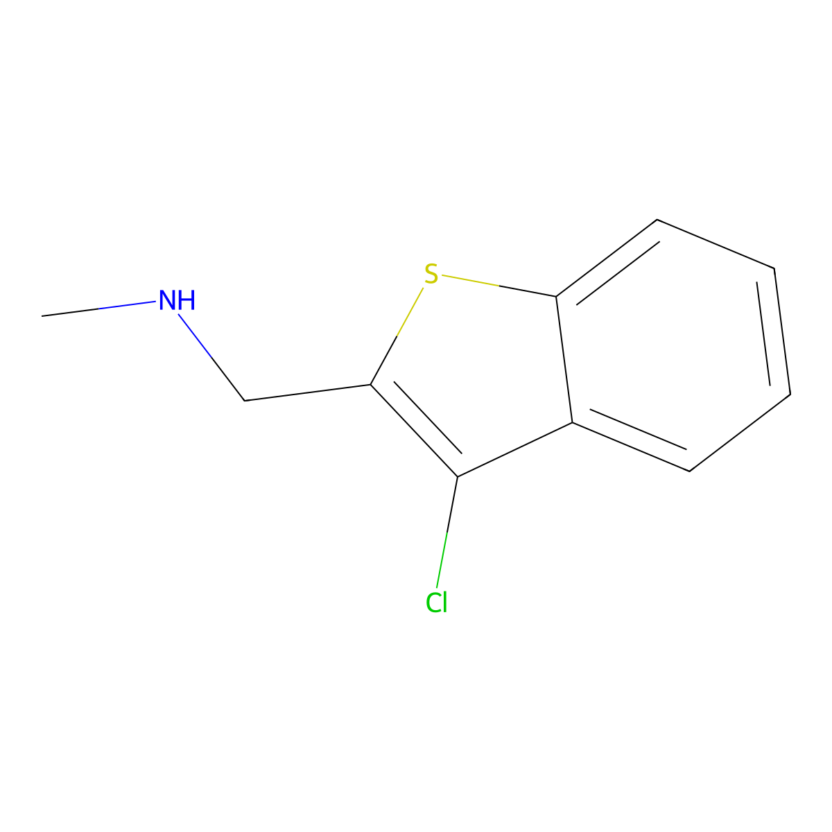 (3-Chlorobenzo[b]thiophen-2-ylmethyl)methylamine molecular structure, CAS 132740-19-3