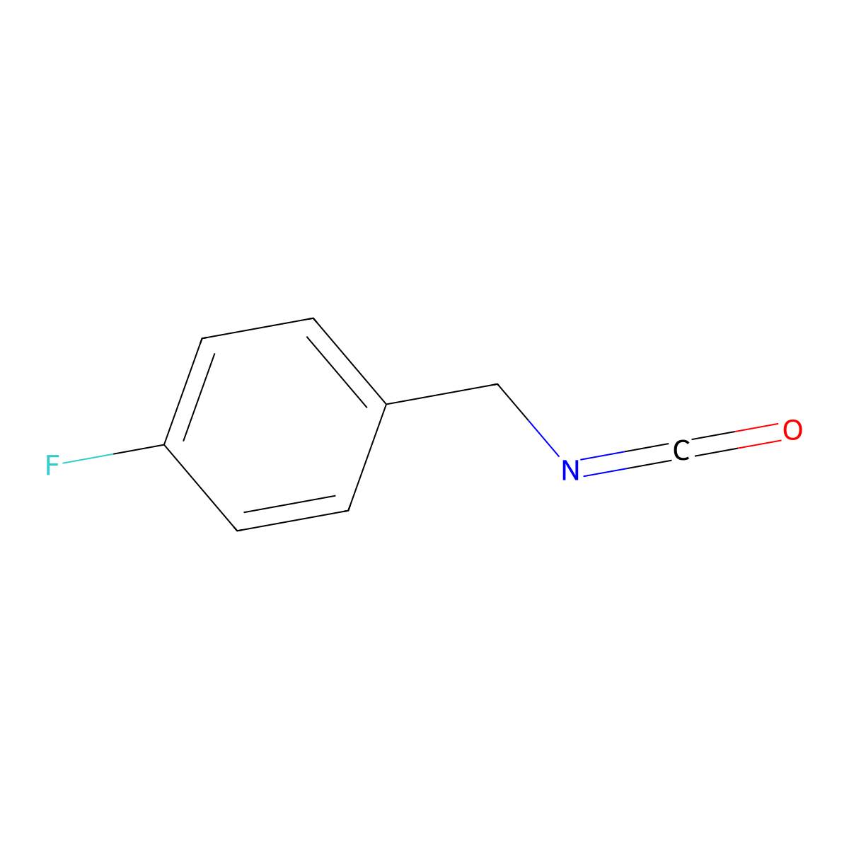 1-Fluoro-4-(isocyanatomethyl)benzene molecular structure, CAS 132740-43-3