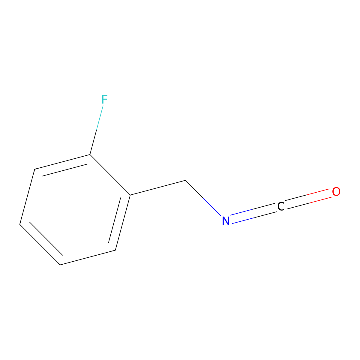 1-Fluoro-2-(isocyanatomethyl)benzene molecular structure, CAS 132740-44-4