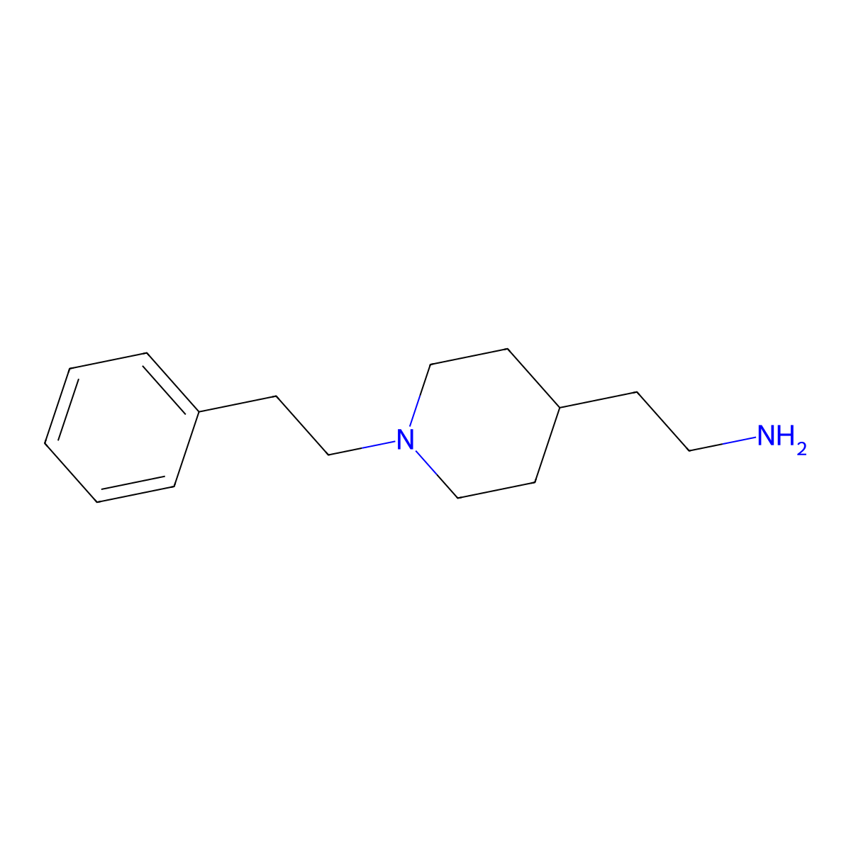 2-(1-Phenethyl-piperidin-4-YL)-ethylamine molecular structure, CAS 132740-58-0