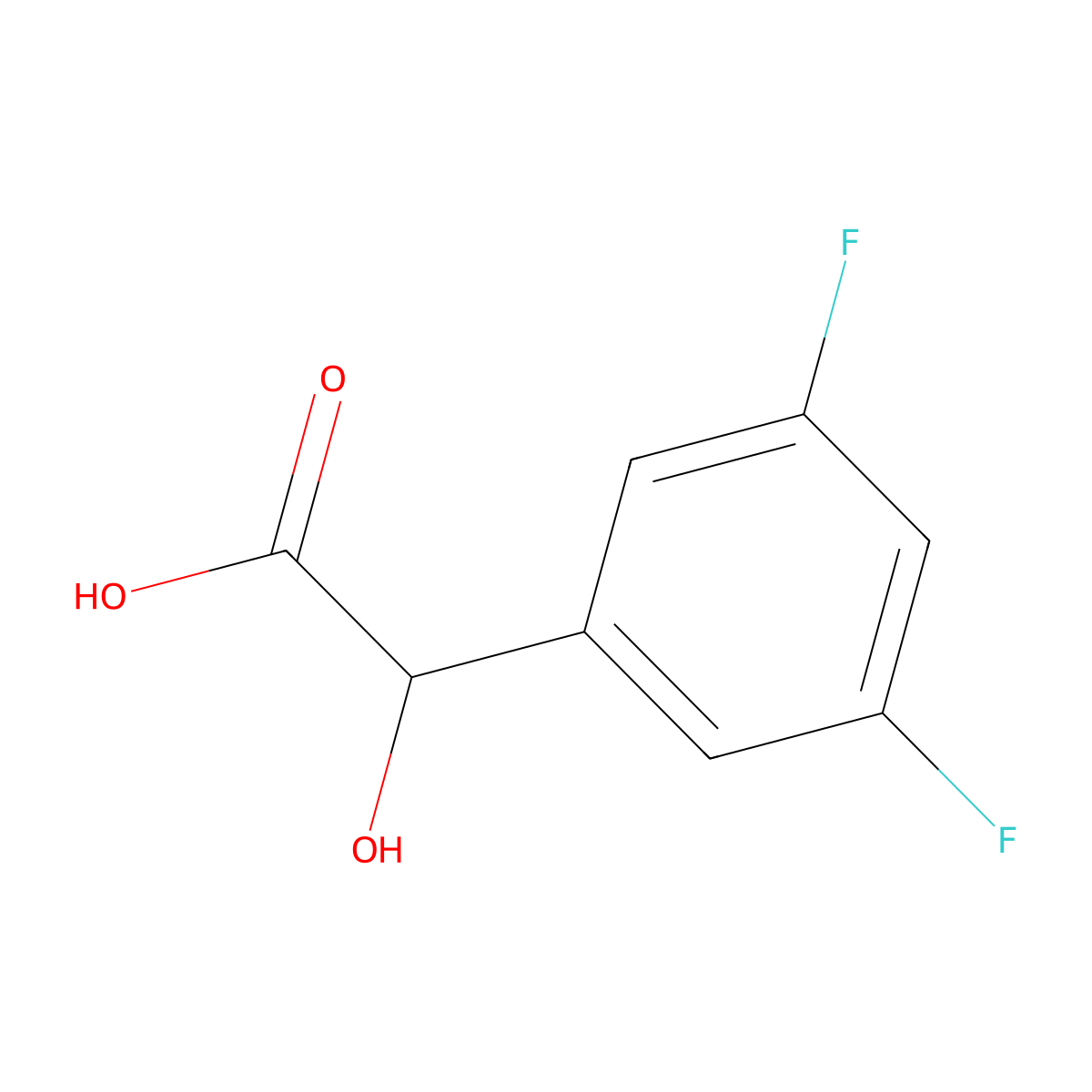 3,5-Difluoromandelic acid molecular structure, CAS 132741-31-2