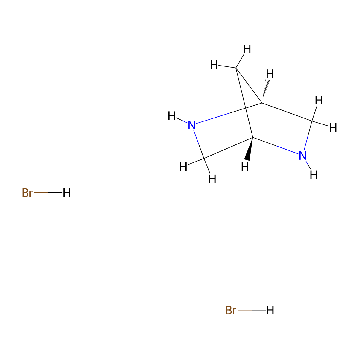 (1S,4S)-2,5-Diazabicyclo[2.2.1]heptane dihydrobromide molecular structure, CAS 132747-20-7