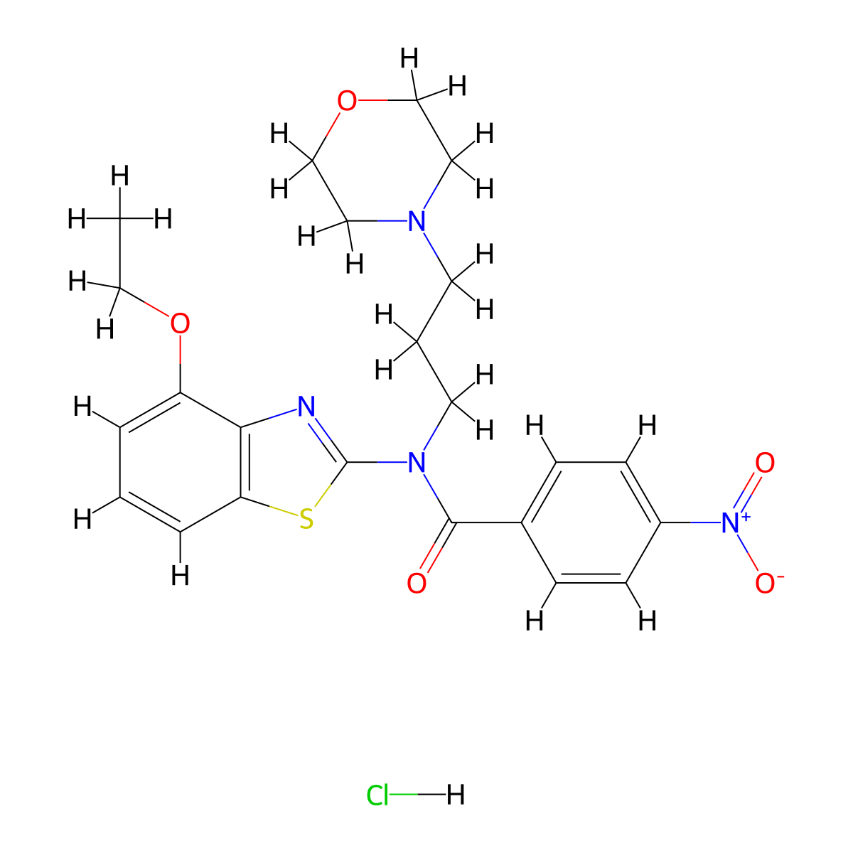 N-(4-ethoxybenzo[d]thiazol-2-yl)-N-(3-morpholinopropyl)-4-nitrobenzamide hydrochloride molecular structure, CAS 1327498-47-4