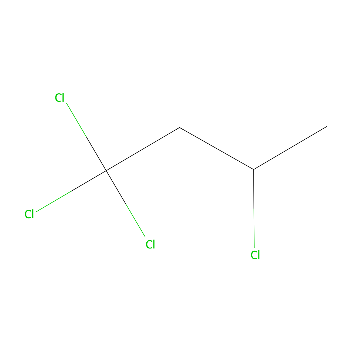 1,1,1,3-Tetrachlorobutane molecular structure, CAS 13275-19-9