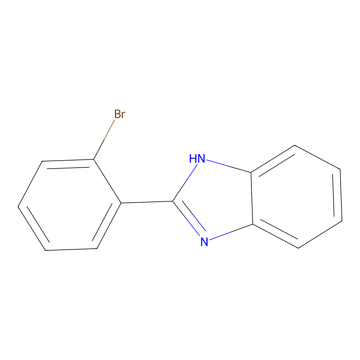 2-(2-Bromophenyl)-1H-benzimidazole molecular structure, CAS 13275-42-8