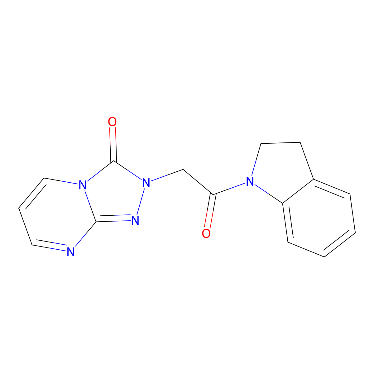 2-(2-(indolin-1-yl)-2-oxoethyl)-[1,2,4]triazolo[4,3-a]pyrimidin-3(2H)-one molecular structure, CAS 1327502-38-4
