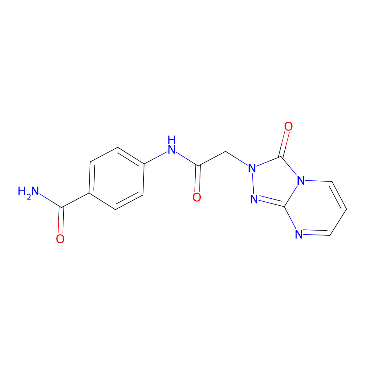 4-(2-(3-oxo-[1,2,4]triazolo[4,3-a]pyrimidin-2(3H)-yl)acetamido)benzamide molecular structure, CAS 1327502-65-7